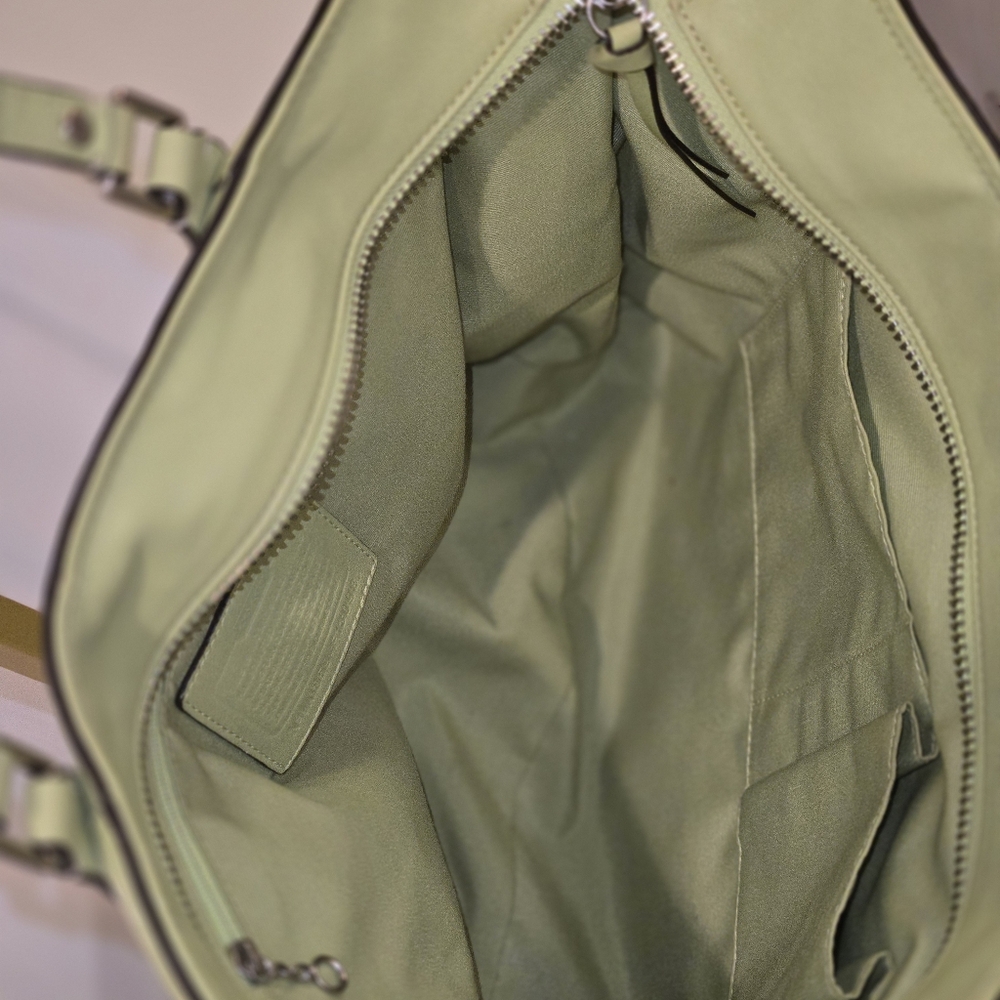 Coach Light Green Leather Tote Bag - Picture 16 of 16